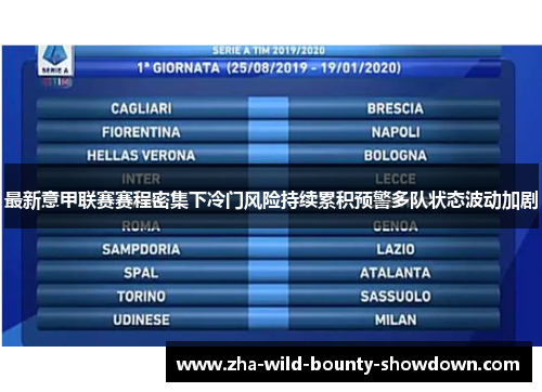 最新意甲联赛赛程密集下冷门风险持续累积预警多队状态波动加剧 最新意甲联赛赛程密集下冷门风险持续累积预警多队状态波动加剧